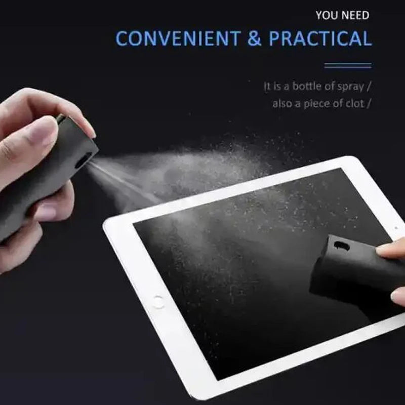 Nettoyeur d'écran de téléphone 2 en 1, Spray Portable pour tablette, nettoyeur d'écran tactile, ensemble de chiffons en microfibre, Mini artefact de nettoyage en verre